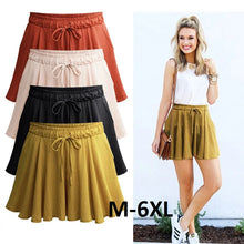 Load image into Gallery viewer, Women Shorts Summer Chiffon Casual Shorts Female Wide Leg Elastic High Waist Shorts Wide Leg  Womens Shorts Summer
