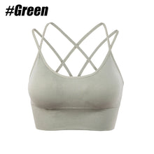 Load image into Gallery viewer, 1Pcs Women Sports Bras Seamless Criss Cross Back Sexy Padded Fitness Yoga Vest Gym Running Crop Top Breathable Beauty Bras
