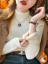 Load image into Gallery viewer, Thermal Turtleneck Fleece Knit Pullover
