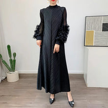 Load image into Gallery viewer, Women Elegant Evening Party Dresses 2025 Summer New Solid Colour Classic Long Sleeve Plate Flower Design Prom Dresses Female
