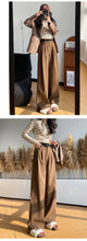 Load image into Gallery viewer, Women's Pants Autumn Winter Corduroy High Waist Wide Leg Pants for Women Casual Trousers Female Straight Pants Women Clothes New
