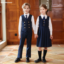 Load image into Gallery viewer, British Style Kids Vest Suit
