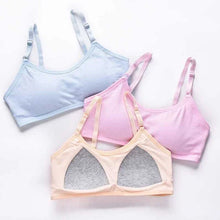 Load image into Gallery viewer, Cotton Sports Training Bras Casual Back Buckle Teenage Lingerie No Steel Rings Sports Bra Elastic Breathable Student Underwear
