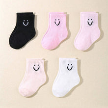 Load image into Gallery viewer, Cute Smiley Kids Mid Calf Socks
