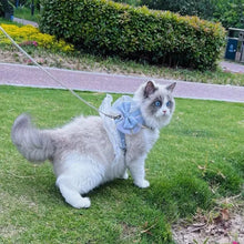 Load image into Gallery viewer, Pet Accessories Princess Style Cat Harness Leash Adjustable Nylon Cat Vest Breathable with Bowknot Pet Chest Strap For Cats Dogs
