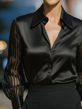 Load image into Gallery viewer, Women Shirt Blouse 2026 Fashion Long Sleeve Turn Down Collar White Black Shirt Blouse Women Tops Blouses Blusas Para Mujer Q6246
