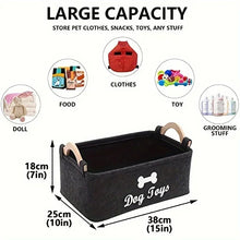 Load image into Gallery viewer, Felt pet toy box, dog toy box, storage basket box - perfect for organizing pets
