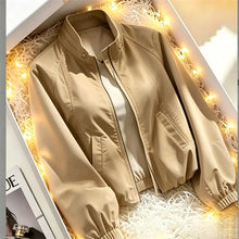 Load image into Gallery viewer, Women's Coat Tops 2026 Spring Autumn New Jacket Fashion Stand Up Collar Short Thin Casual Jacket Tops Assault Outerwear Female

