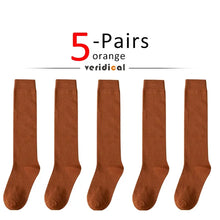 Load image into Gallery viewer, Solid Cotton Thigh High Socks
