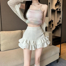 Load image into Gallery viewer, Casual Shorts Skirts for Women in Spring and Summer 2025 New Fashionable and Slim Hot Girls Ruffled A-line Skirt Skirt Pants
