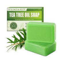 Load image into Gallery viewer, Tea Tree Soap for Face &amp; Body Acne, 100g Tea Tree Oil Soap Bar for Face &amp; Body Natural Skin Cleanser for Oily, Dry &amp; Itchy Skin

