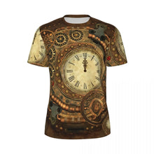 Load image into Gallery viewer, Gym T Shirt For Men Steampunk Design T-Shirts Fashion Wonderful Clockwork Vintage Summer Tees O Neck Streetwear Design Tops
