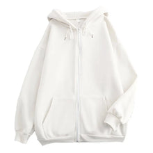 Load image into Gallery viewer, High Street Hoodie Men Solid Color Zip Up Long Sleeve Loose Jacket Coats Casual Hooded Sweatshirt Y2K Fashion Outdoor Clothes
