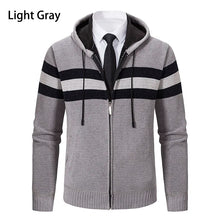 Load image into Gallery viewer, Hooded Knit Sweater Coat with Fleece Lining
