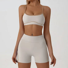 Load image into Gallery viewer, Woman Yoga Sport Outfit for Fitness Two Pieces Short Pant Sets Suits Tracksuit Sportswear Woman Gym Yoga Workout Clothes
