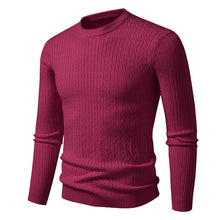Load image into Gallery viewer, new Mens Crew Neck Sweaters Long Sleeve Lightweight Knit Dress Pullover Sweaters Casual outwear Twist Patterned Cable Sweaters
