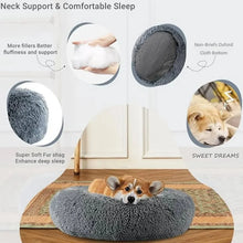 Load image into Gallery viewer, 40-90cm 6 Sizes Round Pet Bed for Large Dog Bed Super Soft Cat Bed Plush Dog House for Medium Dog House Winter Warm Sleeping
