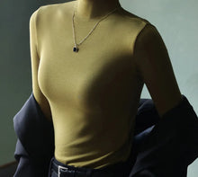 Load image into Gallery viewer, Ruffled Turtleneck Stretch Tee Women
