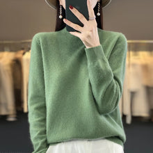 Load image into Gallery viewer, Merino Wool Mock Neck Pullover
