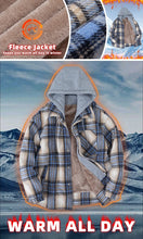 Load image into Gallery viewer, Fleece Lined Plaid Hooded Jacket
