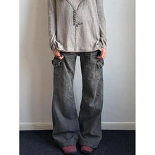 Load image into Gallery viewer, Women's Jeans Emo Grunge 2000s Street Retro High WaistVintage Eclectic Casual Trashy Pants Y2K Full Length Denim Trouser
