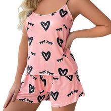Load image into Gallery viewer, Heart Print Summer Pajama Set
