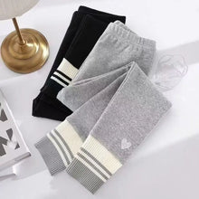 Load image into Gallery viewer, Girls Leggings Spring Autumn Casual Outerwear Pants 3-10Y Heart Pattern Ribbed Cuffs Kids Stretchy Tights Fashion Girls Bottoms
