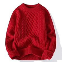 Load image into Gallery viewer, Trendy Knitted Sweater For Men Casual Round Neck Pullover Male Knitted Soft Fall Winter Fashion Long Sleeve Mens Kntwear Outwear
