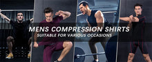 Load image into Gallery viewer, Stylish Gym Workout Compression Shirts for Men Athletic Quick Dry Tshirt Tees Running Undershirts Summer Short Sleeve Rash Guard
