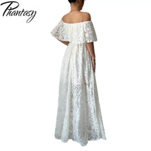 Load image into Gallery viewer, Boho Chic White Maxi Dress
