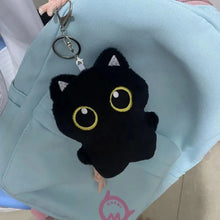 Load image into Gallery viewer, Cute plush toy of a black cat, suitable for decoration and also a great gift option.
