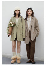 Load image into Gallery viewer, CHIC VEN Women's Woolen Coats Loose Casual Double Breasted Retro Double-sided Jacket Office Lady Outerwear Autumn Winter 2026
