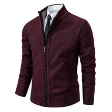 Load image into Gallery viewer, Stand Collar Fleece Zip Cardigan
