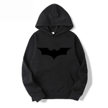 Load image into Gallery viewer, Men's hoodie and bat logo: Fashionable and comfortable hooded sweatshirt, a fan of heroes
