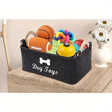 Load image into Gallery viewer, Felt pet toy box, dog toy box, storage basket box - perfect for organizing pets
