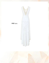Load image into Gallery viewer, Women's Nightgown Luxury V Neck Sleeveless Night Dress Fashion Slim White Princess Long Dress Summer Ladies Sleepwear Vestido

