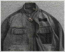 Load image into Gallery viewer, Washed Cargo Denim Jacket
