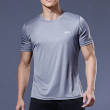 Load image into Gallery viewer, Men's Running T-Shirt Quick Dry Gym Sport Shirt Tops Short Sleeve Training Exercise Workout Shirts Summer Tops Tee Men Rashguard
