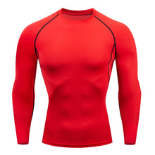 Load image into Gallery viewer, Men Bodybuilding Sports T-Shirt Quick Dry Running Shirt Long Sleeve Compression Top Gym T Shirt Men Fitness Tight Rashgad
