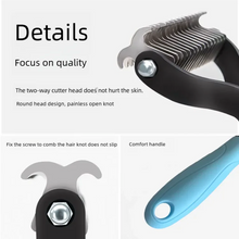 Load image into Gallery viewer, Pet Deshedding Brush Double Sided Pet Grooming Tool for Shedding and Dematting - Stainless Steel Dog Comb with Effective Results
