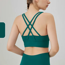 Load image into Gallery viewer, New Summer Sexy Sports Bras Women Fitness Vest Sports Top Cross Back Yoga Bra Running Fitness Breathable Shockproof Yoga Bra
