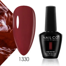 Load image into Gallery viewer, NAILCO 15ml Nail Gel Polish Semi Permanent UV Varnish Nails Art Gel Vernis Manicure TOP BASE Nails Products Supplies Equipment
