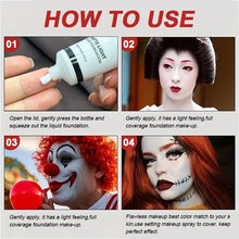 Load image into Gallery viewer, Halloween Pure White Makeup Foundation Mixable Pure White Foundation Adjuster Concealer Face Paint Makeup Clown COS Carnival
