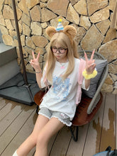 Load image into Gallery viewer, Women Print Cute Shorts Ventilate Thin Version Kawaii Loose Casual Cutecore Bottoms Fashion Elastic Waist Summer Wide Leg Short
