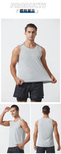 Load image into Gallery viewer, Men's Fitness Tank Top Summer Gym Clothing Bodybuilding Muscle Vest Sleeveless Shirt O Neck Breathable Quick Dry Workout Tops
