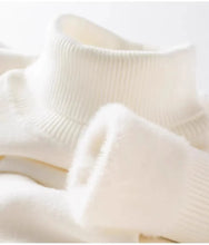 Load image into Gallery viewer, Men’s Thermal Fleece High-Neck Knitted Sweater
