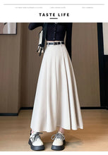 Load image into Gallery viewer, Elegant Skirts for Women Korean Style Long Skirt Female Black Pleated Midi Skirt Women's Clothing Office Lady Skirts Outfits New
