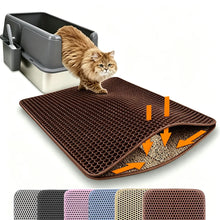 Load image into Gallery viewer, Cat Litter Mat Double Layer Pet Non Slip Big Pet Litter Box Filter MatWear Resistant Waterproof Anti-slip Cat Litter Mat

