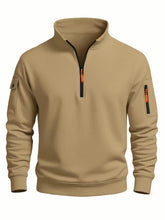 Load image into Gallery viewer, Men's Sweatshirt 2025 Autumn and Winter New Casual Sports Casual Long Sleeved High Neck Half Zipper Windproof Top
