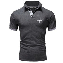 Load image into Gallery viewer, Polo collar contrasting color shirt office fashionable new T-shirt polo shirt men's summer top business casual breathable
